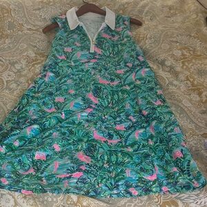 Lilly Pulitzer Asymmetrical Dress in Green and Pink